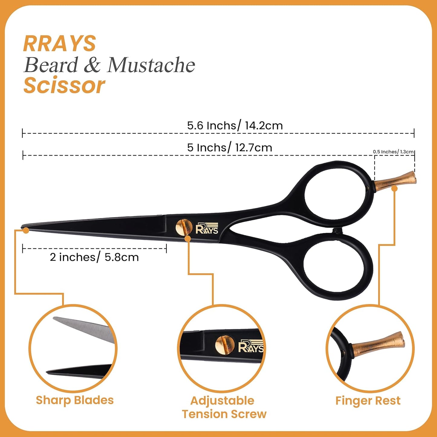 Dluxe Ave. 5 Beard Scissors for Men