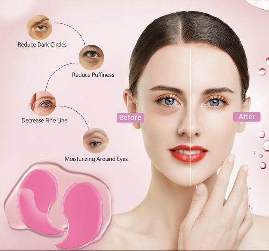 Dluxe Ave. Pink Eye Mask 60Pcs 5 Portable/ 24K Gold Collagen Under Eye Patches