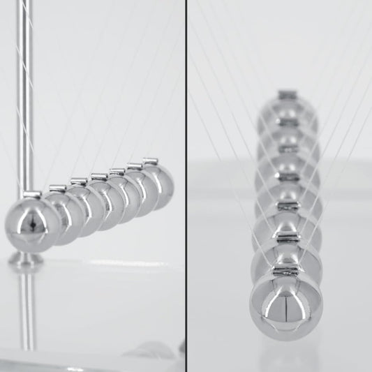 Dluxe Ave. Pendulum with 7 Balls Balance Ball 60+ Sec Swing time Glass Base