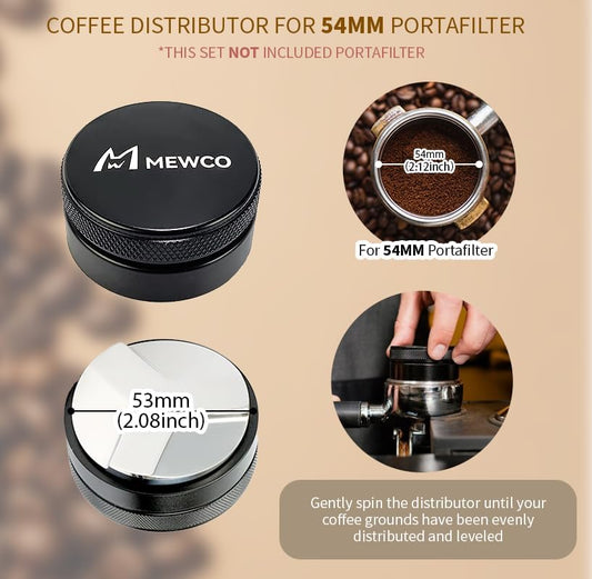 Dluxe Ave. 7 Pack Espresso Tamper Station&Coffee Distributor (54 mm)