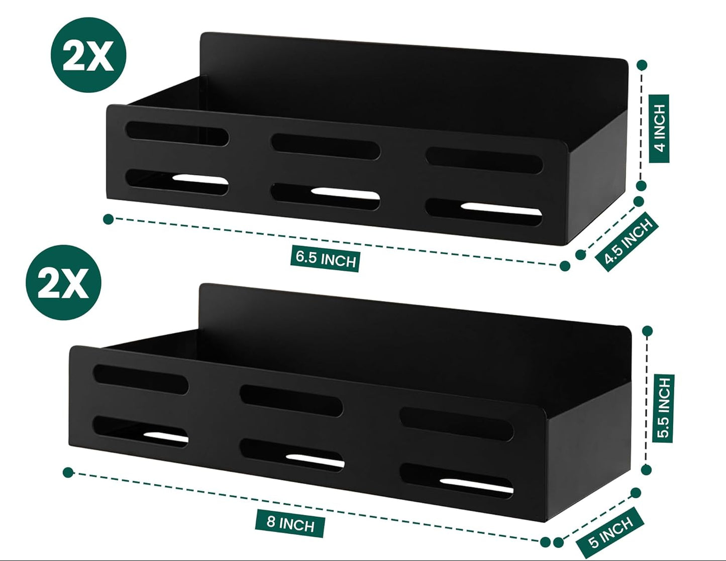 Dluxe Ave. Magnetic Spice Racks for Refrigerator Spice Rack/ 4 Pack