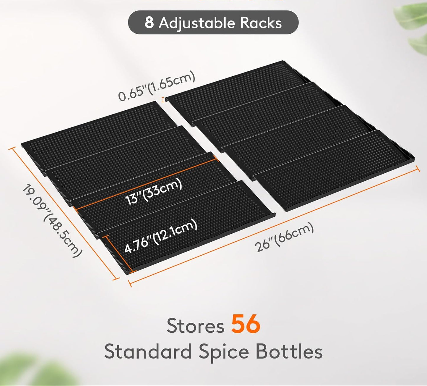 Dluke Ave.Plastic Adjustable Spice Drawer Organizer/ Expandable