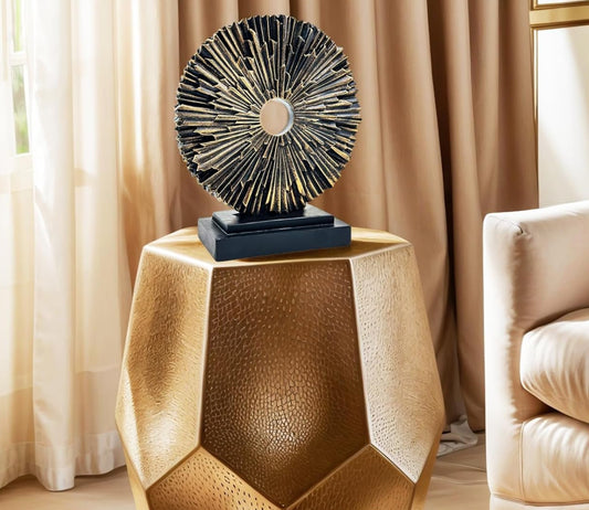 Dluxe AVE. Black Abstract Statue Modern Decorative Home, Office Desk Sculpture