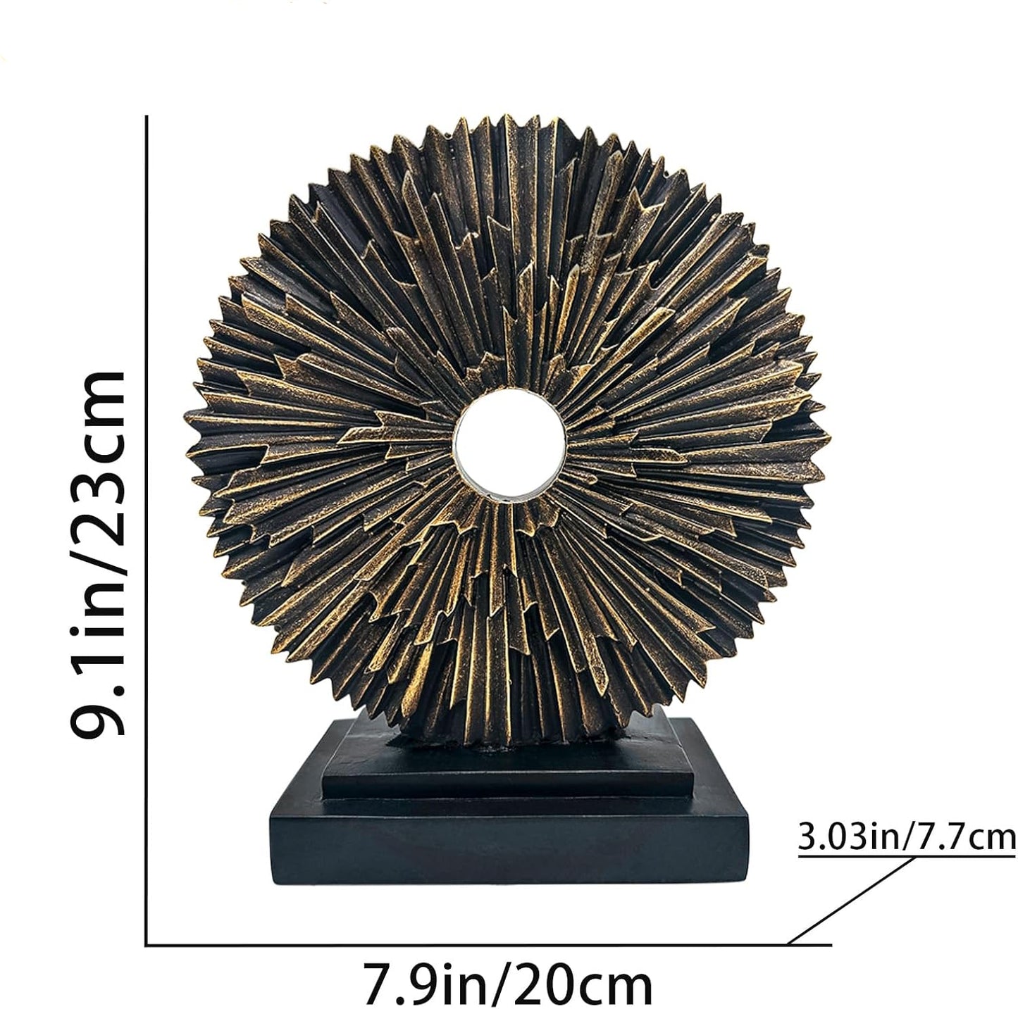 Dluxe Ave. Black Abstract Statue Modern Decorative