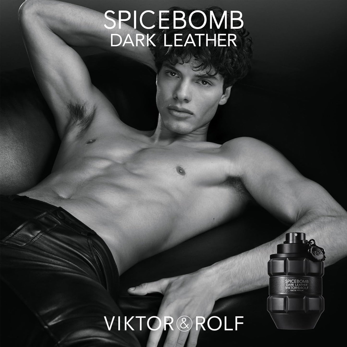 Dluxe Ave. Viktor&Rolf - Spicebomb Dark Leather Eau de Parfum - Woody & Spicy - Cologne for Men - With Notes of Leather Incense & Musk - 3 Fl Oz