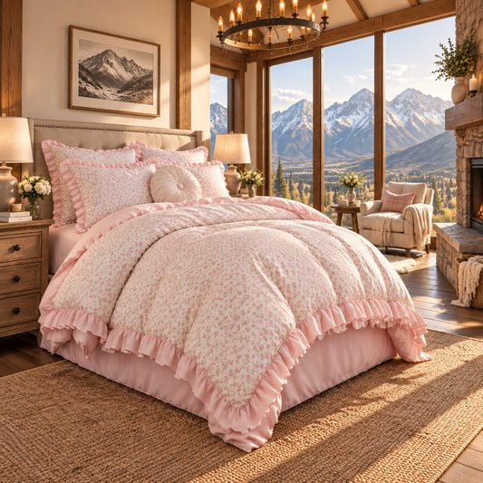 Dluxe Ave. (QUEEN) {Duvet Cover} Bedding Set/ Floral