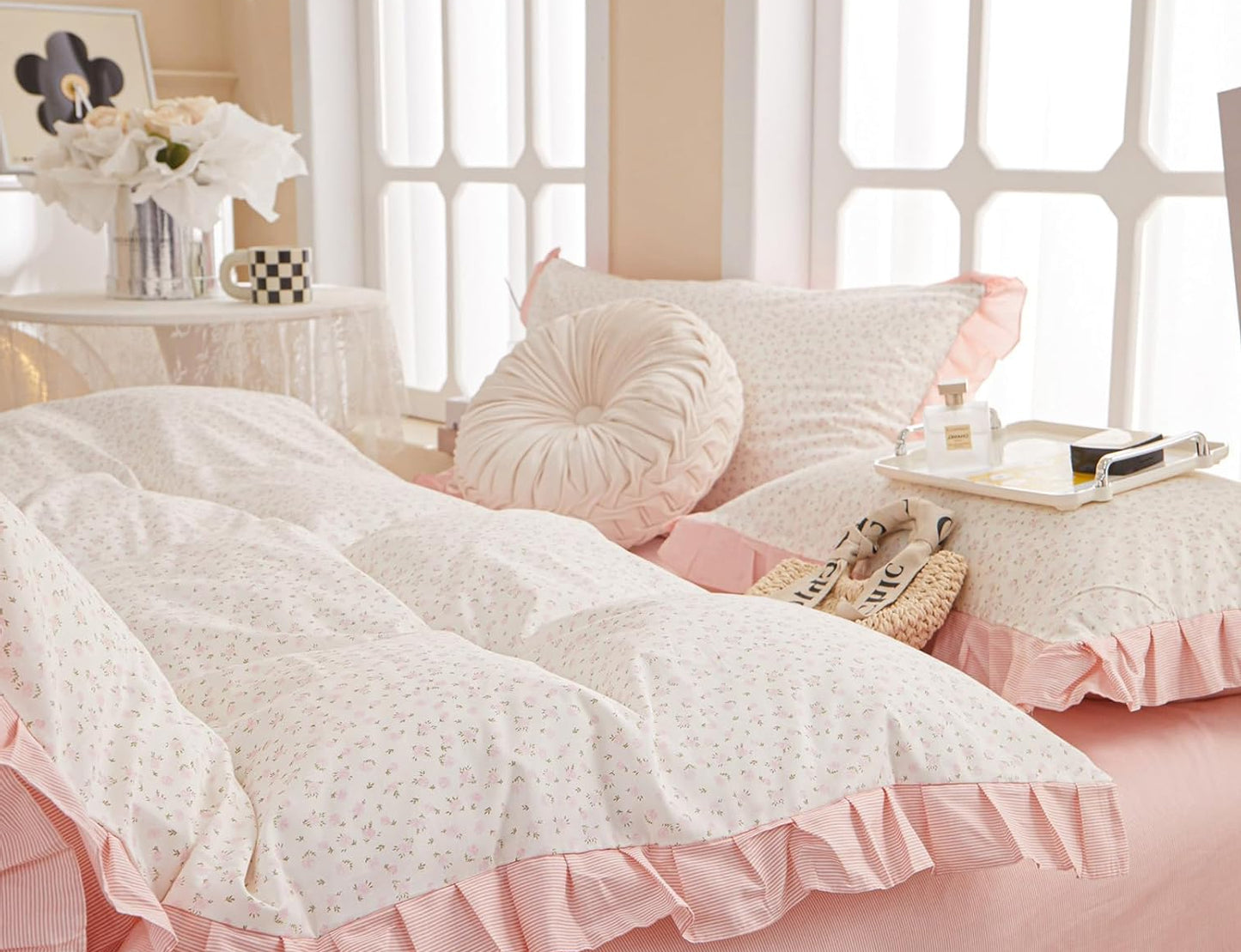 Dluxe Ave. ( QUEEN) {Duvet Cover} Bedding Set/ Floral
