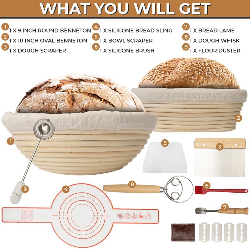 Dluxe Ave. Complete Sourdough Kit with Bread Making Tools