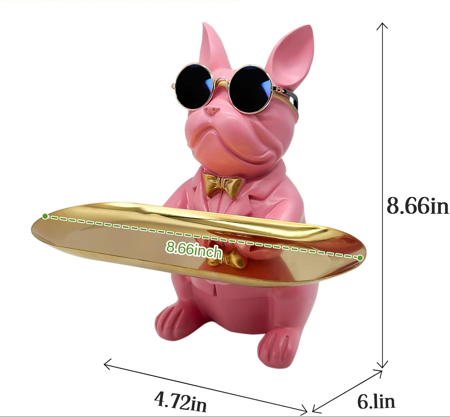 Dluxe Ave. Tray Statue/ Candy Dish/ Key Holder/ Pink