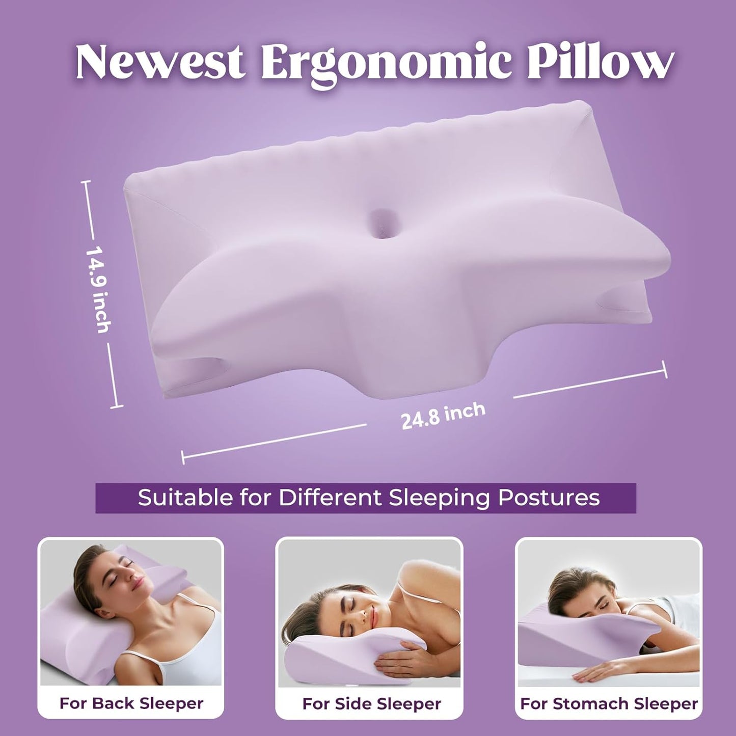 Dluxe Ave. Cervical Pillow for Neck Pain Relief