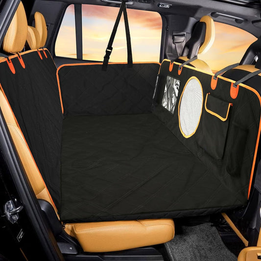 Dluxe Ave. INFURTURE Back Seat Extender for Dogs with Hard Bottom Dog Car Seat Cover Holds 460lbsSturdy Backseat Extender for Dogs Nonslip Waterproof Dog Hammock for Car Dog Car Bed for Car SUV