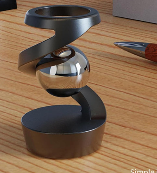 Dluxe Ave. Kinetic Spinning Desk Metal Fidget for Office, (Gray Rose Gold)