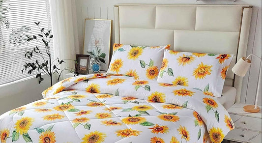 Dluxe Ave. (TWIN) 3PCS Sunflower Comforter Set
