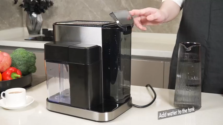 Dluxe Ave. Espresso Machine 20 Bar Cappuccino/with Automatic Milk Frother/Stainless Steel / Touchscreen (Silver)