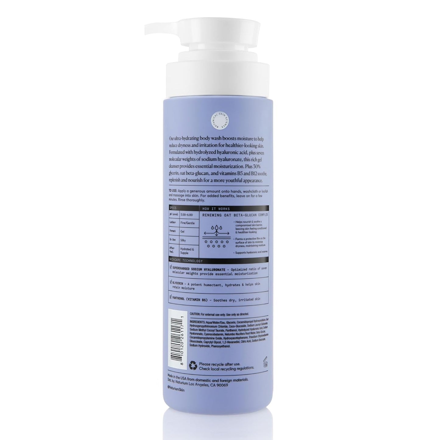 Dluxe Ave. Hyaluronic Acid Body Wash Hydrating & Moisturizing 16.9 oz