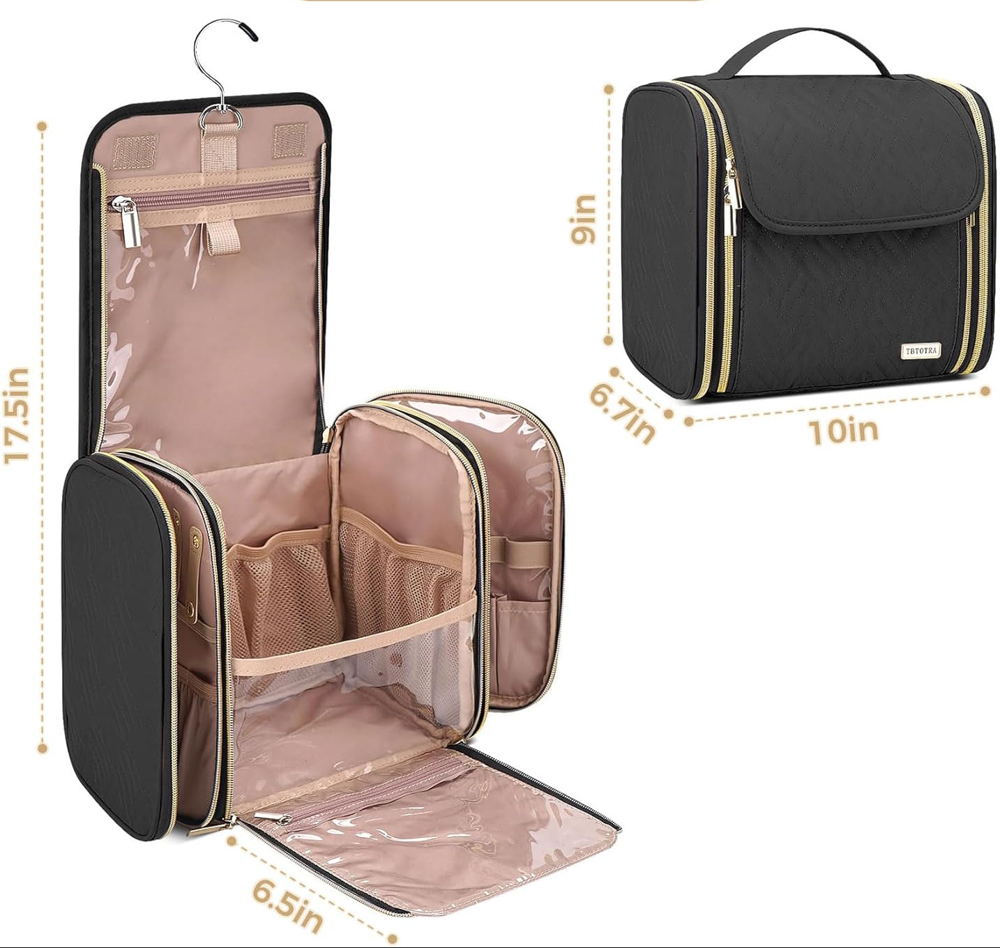Dluxe Ave. Hanging Travel Essentials Organizer Toiletries