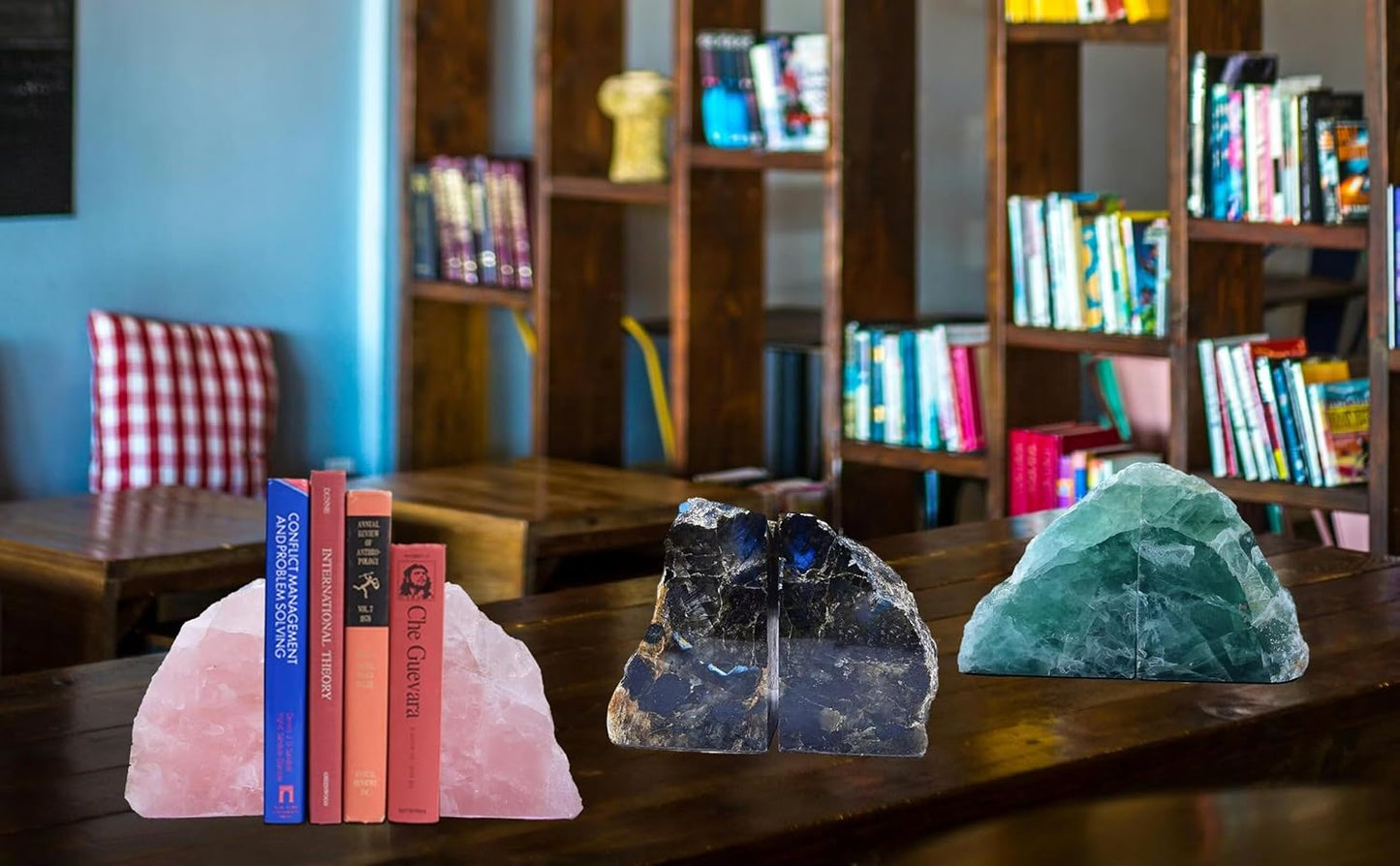 Dluxe Ave. Blue Heavy Duty Crystal Stone/ Book Holders/ Small/ 1 Pair 2-3 Lbs