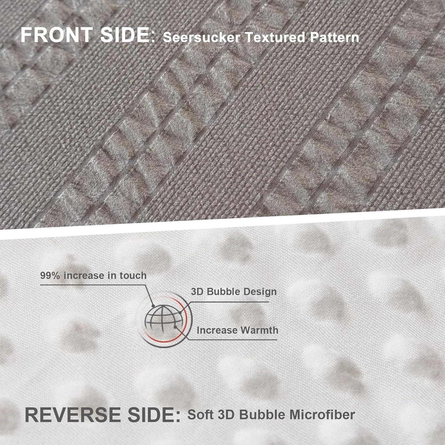 Dluxe Ave. ( TWIN ) 2 Pcs Tufted Boho Comforter Set/ for All Season/ Grey 68"X90"
