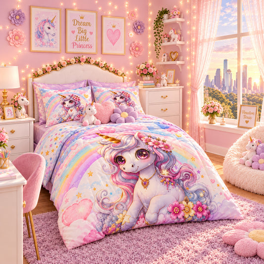 Dluxe Ave. (QUEEN) 3 Pcs Comforter and Bedding Set