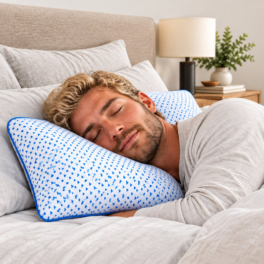 Dluxe Ave. (STANDARD/ FULL) Cooling Gel Memory foam Pillows {SOFT TOUCH/ ADJUST. FIRM SUPPORT} 2Pck, Luxury Hotel Quality