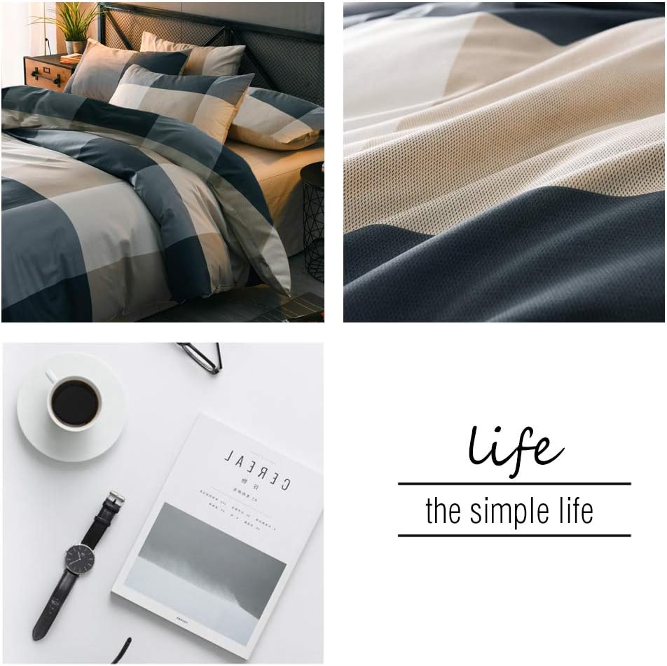 Dluxe Ave. (QUEEN) Comforter Set All Season/ Checkered