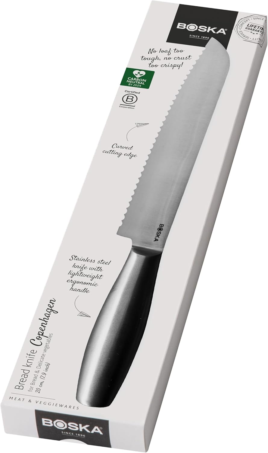 Dluxe Ave. Copenhagen/Serrated Knife for bread/Professional Design / 20 cm / 7.87 inch