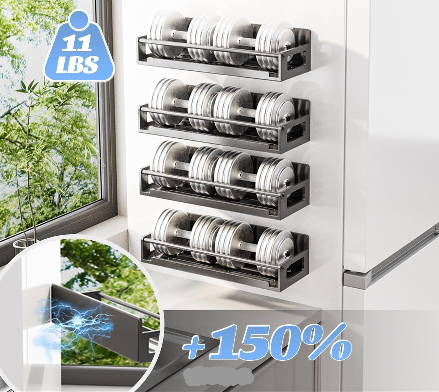 Dluxe Ave. 5 Pack Magnetic Spice Rack Organizer