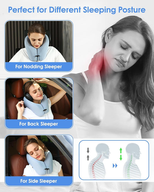 Dluxe Ave. Travel Neck Pillow U-Shaped Hump Napping Pillow