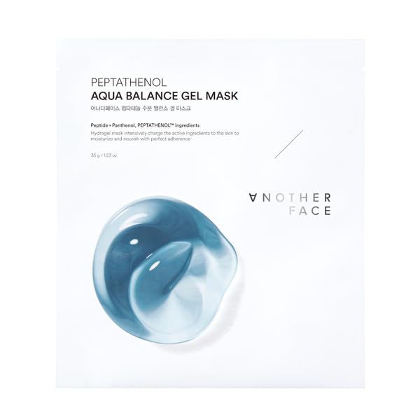 Dluxe Ave. ANOTHERFACE PEPTATHENOL™ Aqua Balance Mask 4pcs Overnight Deep Hydrating Hydrogel Mask Pack Korean skin care Pore Minimizing Lifting & Firming Non-irritation Vegan