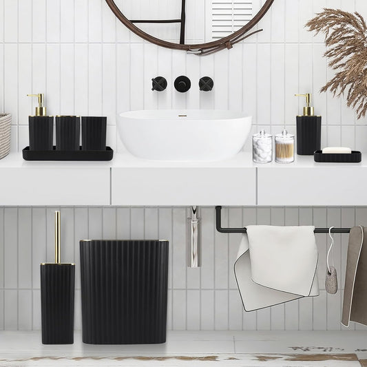 Dluxe Ave. XLHOMO Bathroom Accessories Set - Gorgeous Bathroom Set 10PC