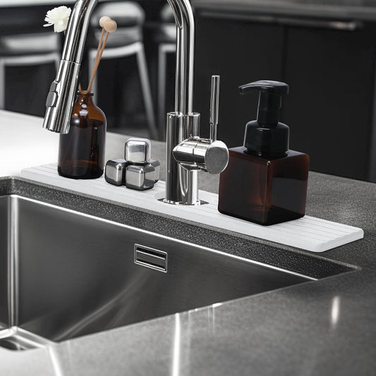 Dluxe Ave. Mat for Sink/ Stone White (15.74 x 3.54 in)