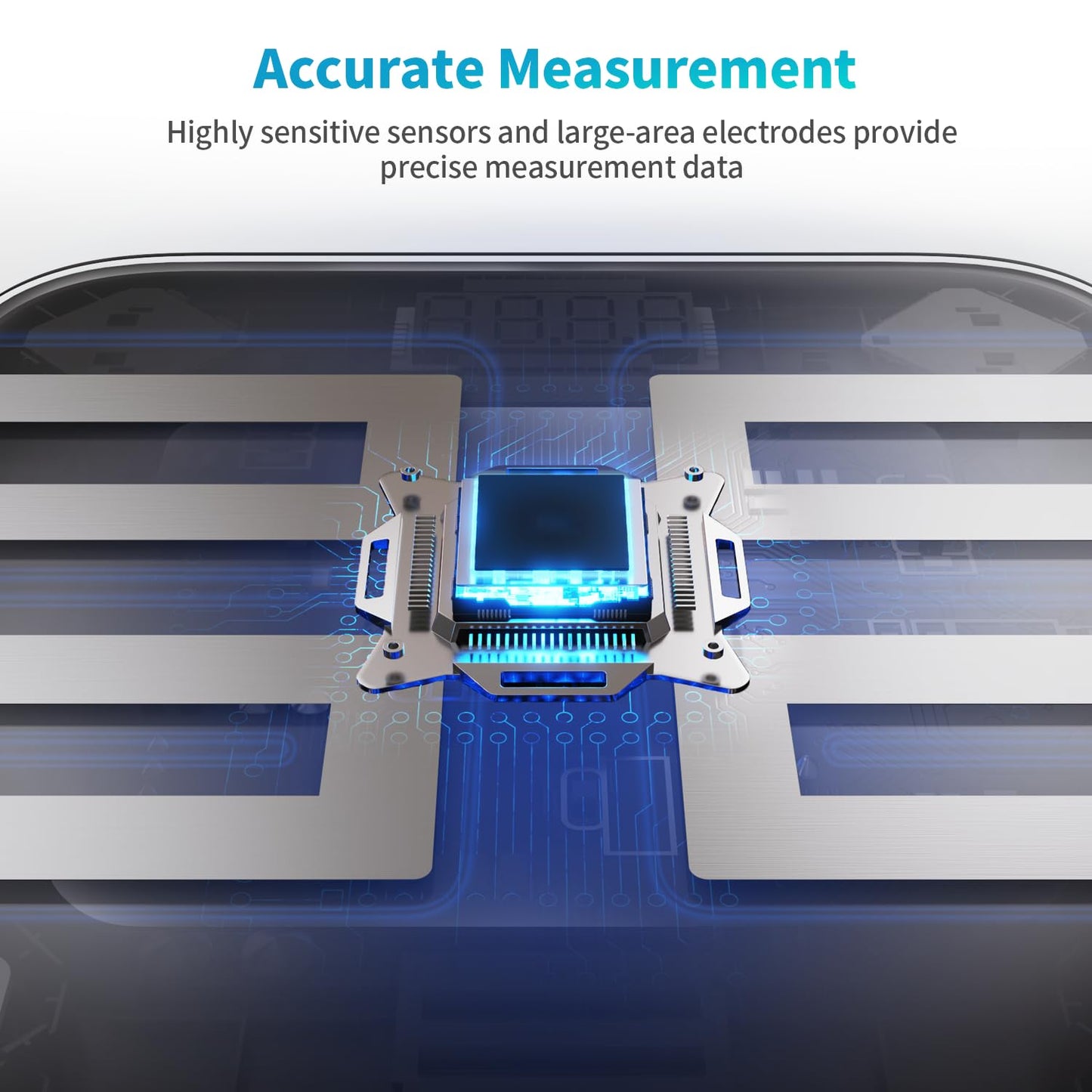 Dluxe Ave. NLV Smart Scale for Body Weight Digital Bathroom Scale LED Display BMI Body