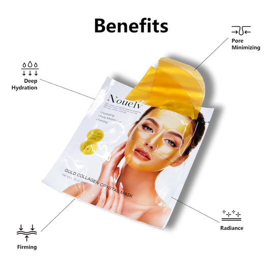 Dluxe Ave. OAKSII 24K Gold Bio Collagen Face Mask Hydrating Bio Collagen Mask Overnight Collagen Mask Hydrating Collagen Real Deep Mask Skin (34g x2ea)