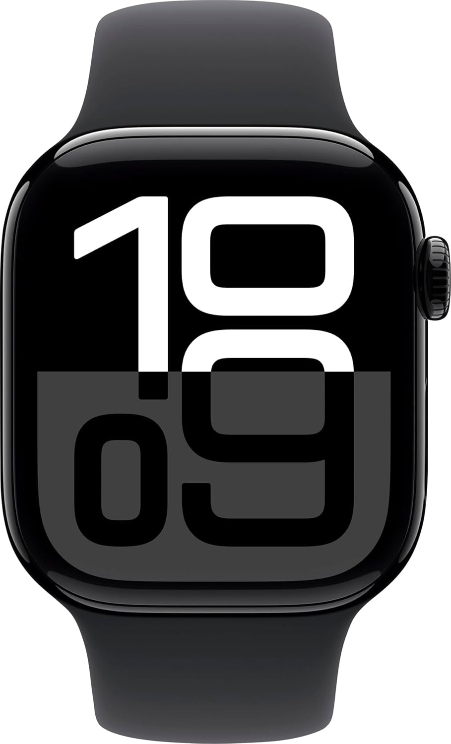 Dluxe Ave. Apple Watch Series 10 (GPS 42MM) Jet Black Aluminum Case with Black Sport Band M/L (Renewed)