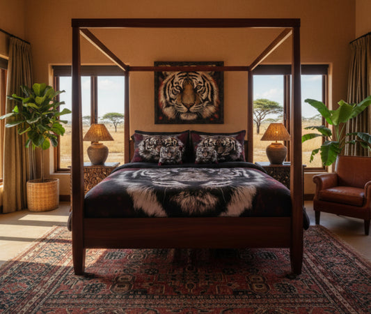 Dluxe Ave. (KING) 7 Pcs. Comforter Set, Tiger