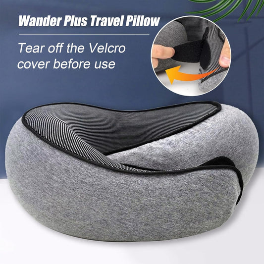 Dluxe Ave. Travel Neck Pillows for Airplanes/ Memory Foam Airplane / Dark Blue