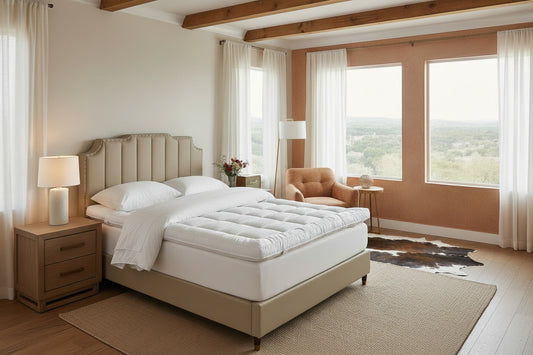Dluxe Ave. (TWIN/ X-LG)Breathable Mattress Topper, { SOFT) (White39"x80")