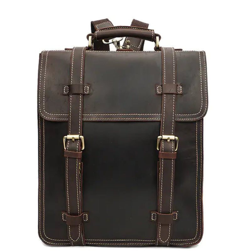 Dluxe Ave. Vintage Leather Travel Backpack