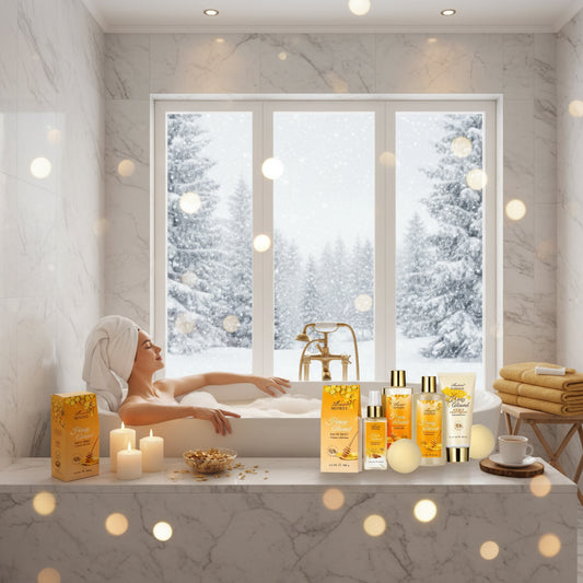 Dluxe Ave. Luxury Home Spa Bath Gift Basket/ Honey Almond