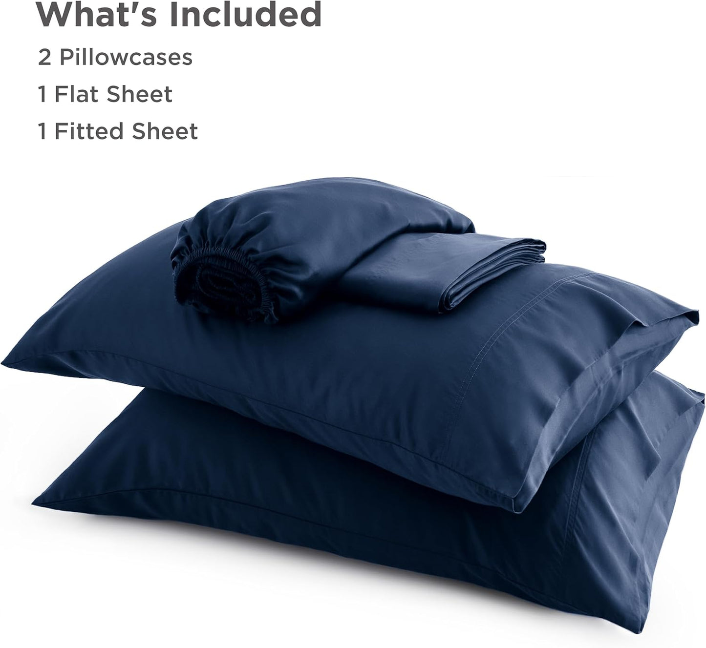 Dluxe Ave. ( QUEEN ) 4 Pcs Bed Sheets/ Derived from Bamboo/ Navy