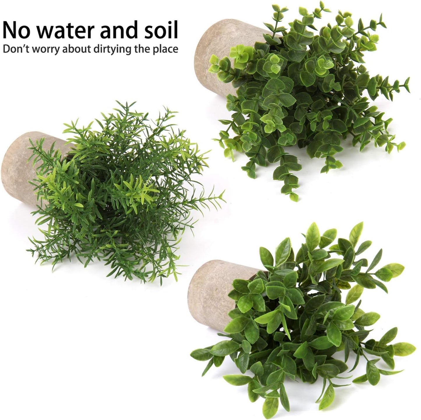Out of Stock/ Dluxe Ave. Artificial Potted Plants Set of 3 Small Faux Plant