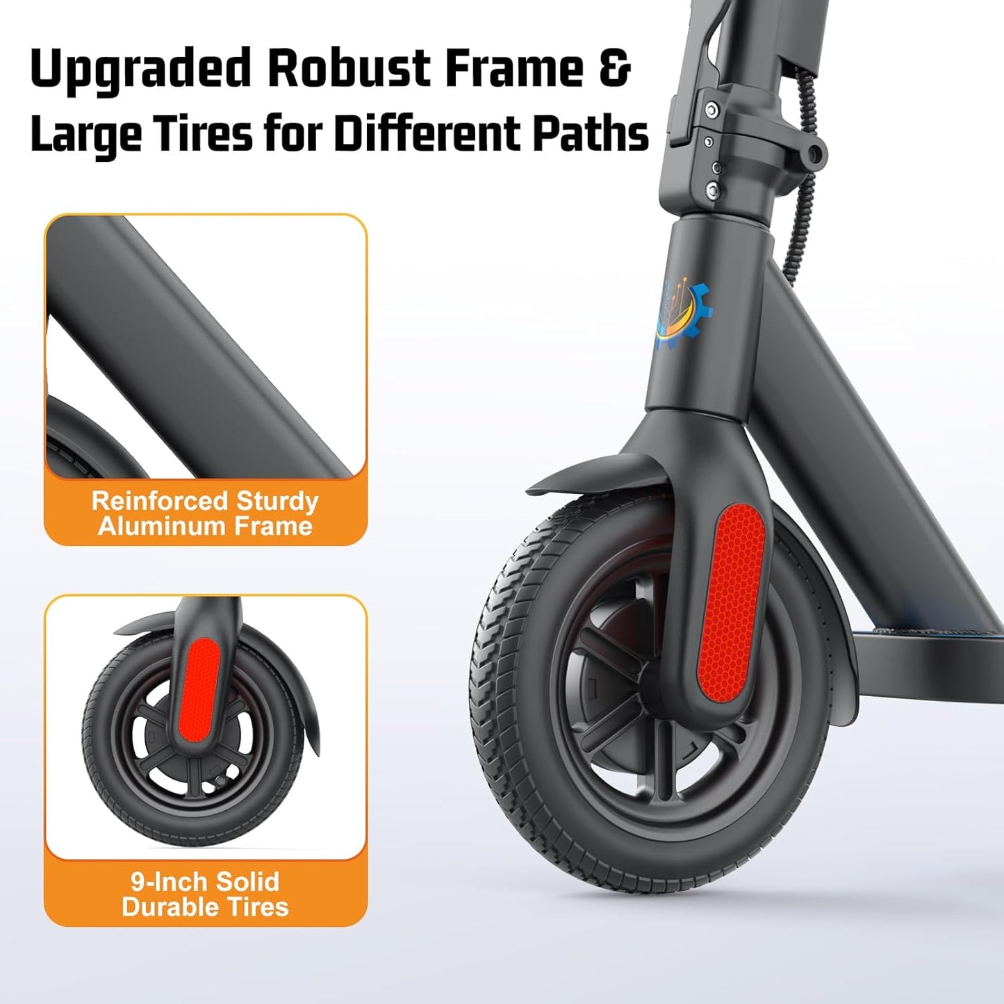 Dluxe Ave. Electric Scooter Adults 250W Motor Max 15.5 Miles & 15.5Mph Top Speed 6.5", Tires Portable Folding Electric Motorized Scooter with Braking System (Black)