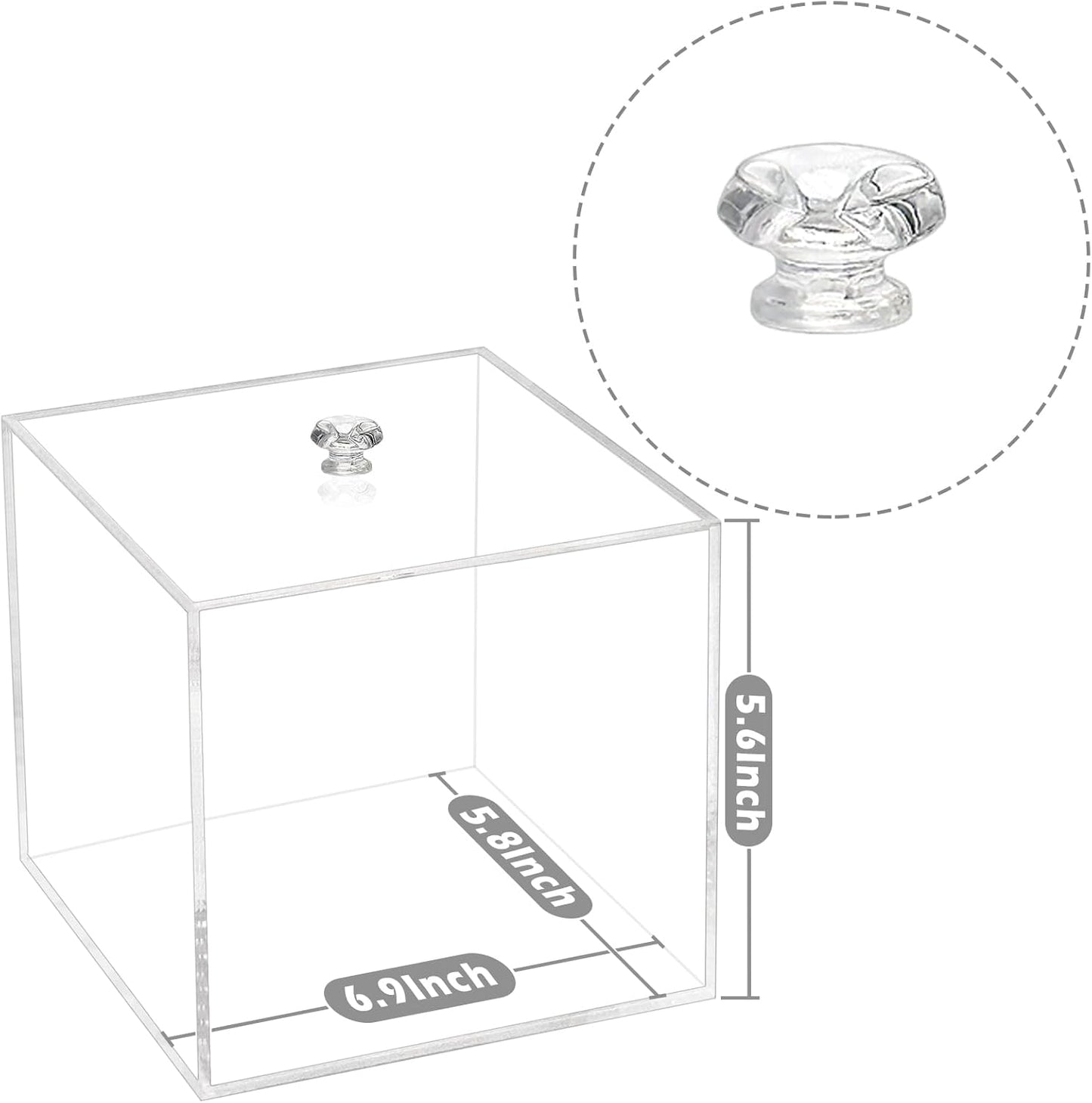 Dluxe Ave. DELIPPLY Disposable Face Towel Holder Facial Towelettes Container Box Acrylic Box for Facial Towels Clear