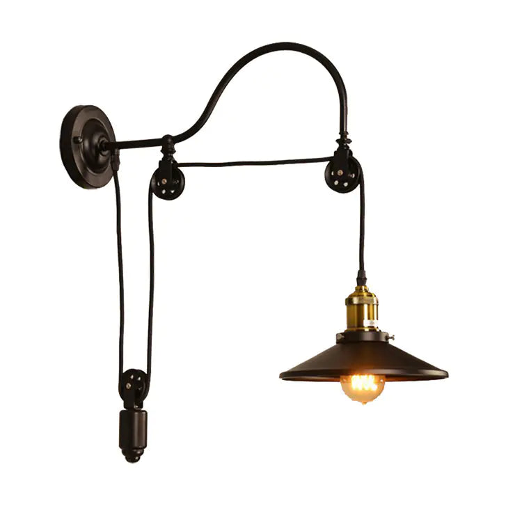 Dluxe Ave. Vintage Industrial Wall Lamp for Bar and Café