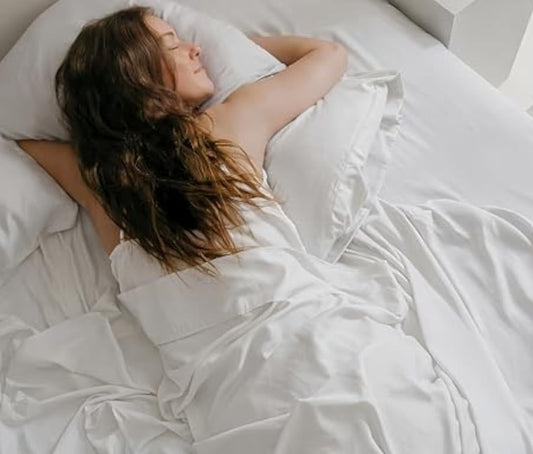 Dluxe Ave. ( KING) 6 Pcs Luxury Bed Sheet Set/ 100% Rayon/ Bamboo 24" Extra Deep Pocket/ Bright White