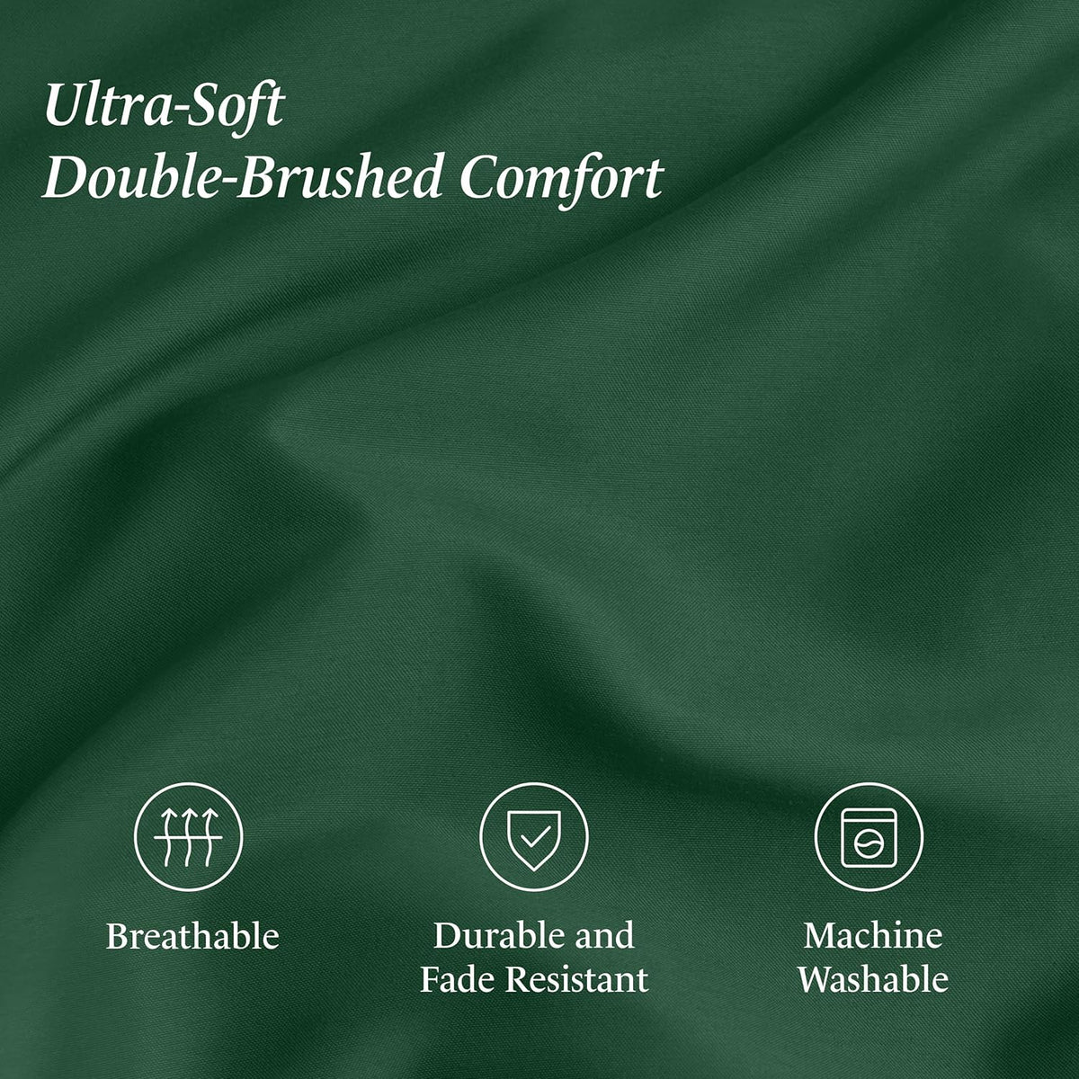 Dluxe Ave. (FULL) Extra Long Sheet Set, Extra Soft Easy, Deep Pockets, XL/ Forest Green