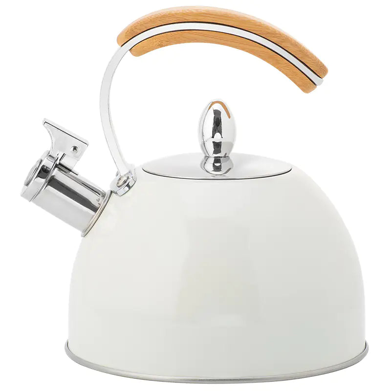 Dluxe Ave. Stainless Steel Whistling Kettle with Wooden Handle
