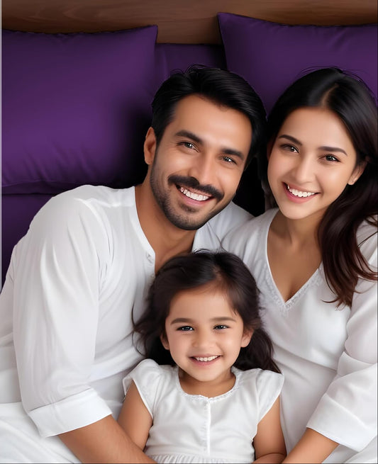 Dluxe Ave. ( KING ) 4 Pcs Sheets Set, 100% Tencel Lyocell Sheets, Luxuriously Soft and Silky, Deep Pocket Up to 16", Breathable Moisture Wicking Eucalyptus Sheets, Aubergine