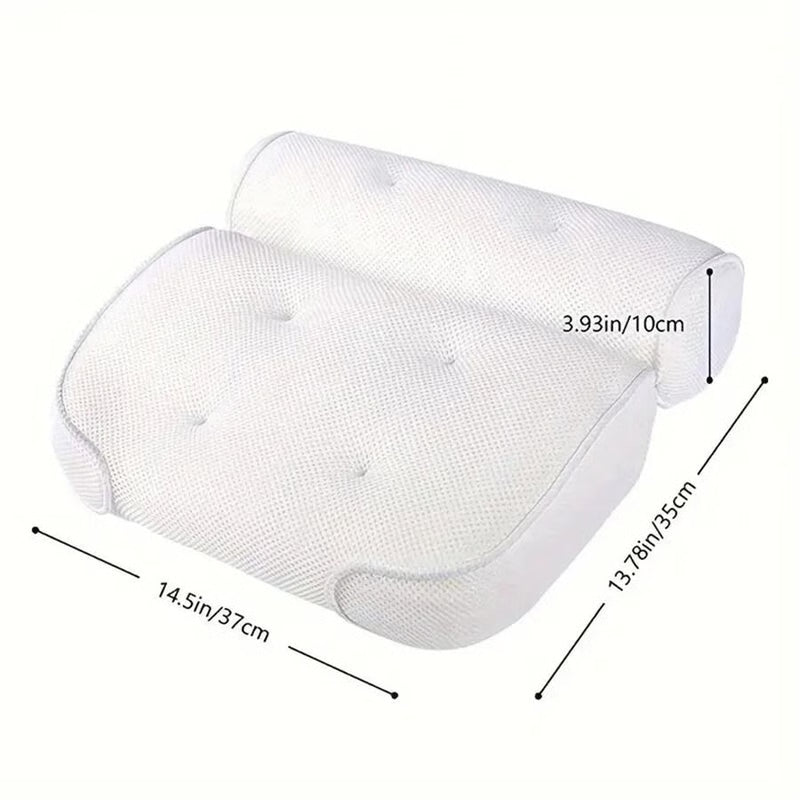 Dluxe Ave. Luxurious Bath Pillow with Non-Slip Suction Cups