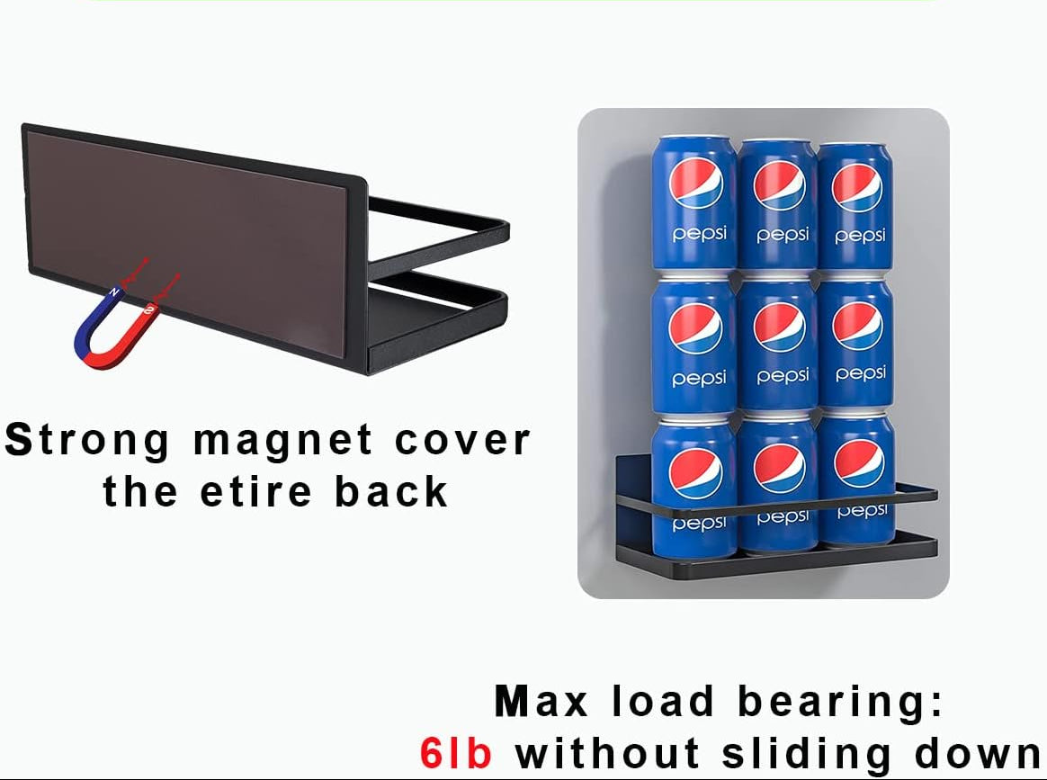 Dluxe Ave. Magnetic Spice Rack for Refrigerator and Seasonings Storage